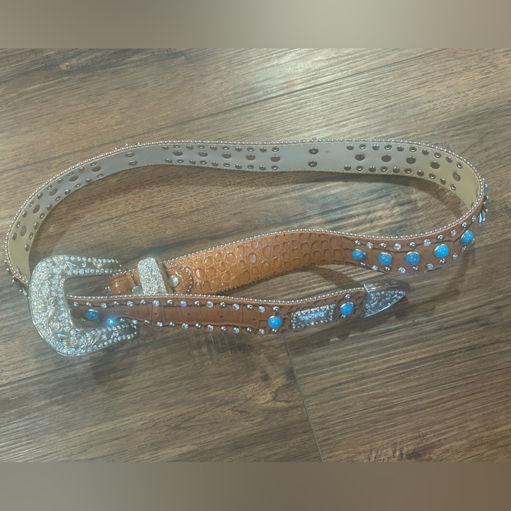 western bling belt